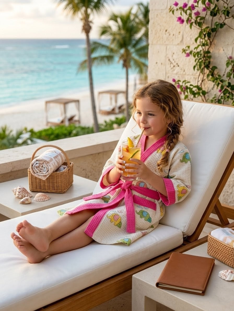 Pink Elephant Waffle Lounger