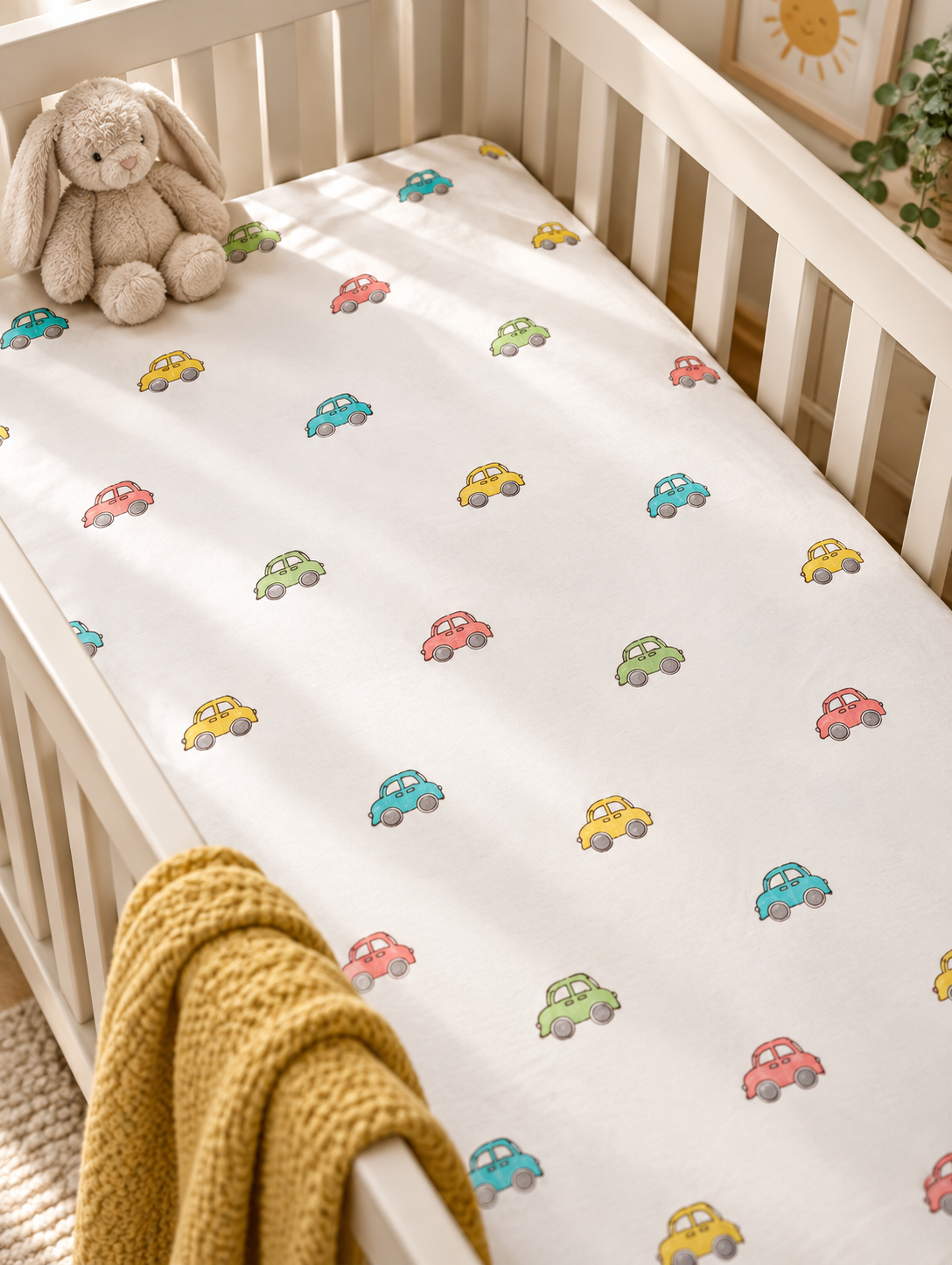 Vintage Motorcar Fitted Bedsheet
